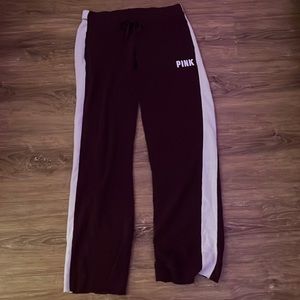 Women’s XS Victoria’s Secret PINK Maroon Straight Leg Sweatpants
